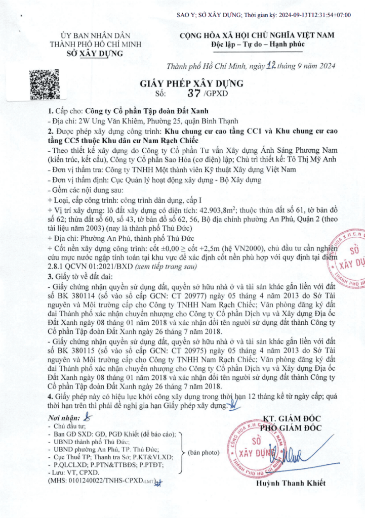 giay phep xay dung - The Privé